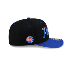 Detroit Pistons Hardwood Classics 90s Script 9SEVENTY Stretch-Snap Hat