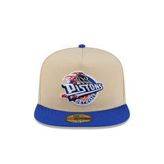 Detroit Pistons Hardwood Classics 2000s Gold 59FIFTY A-Frame Fitted Hat