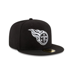 Tennessee Titans Black & White 59FIFTY Fitted Hat