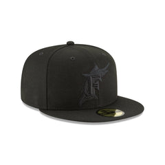 Florida Marlins Blackout Basic 59FIFTY Fitted Hat