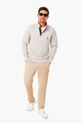 Oatmeal Melange Epic Quilted Fleece Pullover