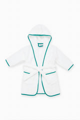 Exclusive Green Piped Edge Kids Bathrobe