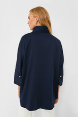 Navy Willow Blouse