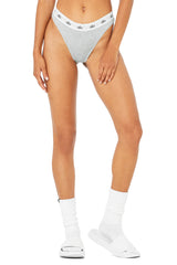 Icon High-Cut Thong - Athletic Heather Grey