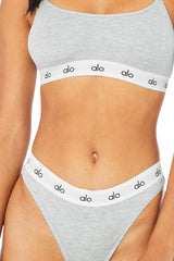 Icon High-Cut Thong - Athletic Heather Grey