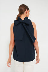 Navy Mason Top