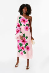 Nyx Pink Aubrey Crepe Dress