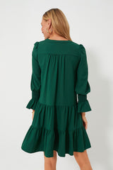 Hunter Green Crepe Kenzo Dress