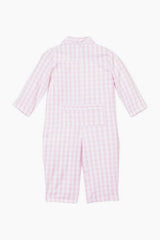 Infant Pink Gingham Romper