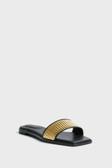 Black Gold Carter Flat Sandals