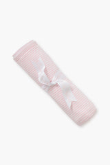 Pink Stripe Classic Rib Blanket