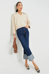 Cream and Black Nell Crochet Ballerina