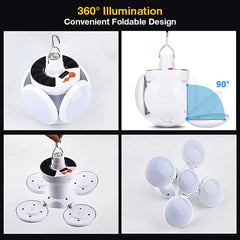 Folding Solar Night Market Camping Emergency Football Light