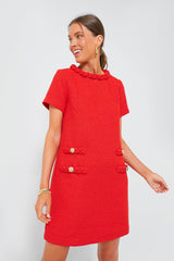 Red Tweed Jackie Dress
