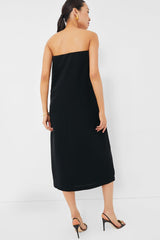 Strapless Noir Crepe Marin Dress