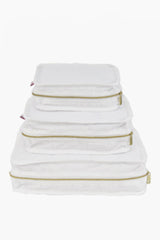 White Seersucker Travel Set
