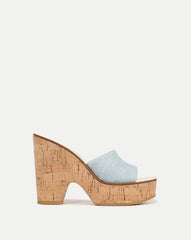Paulita Denim Wedge Sandal