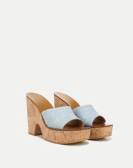 Paulita Denim Wedge Sandal