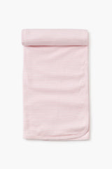 Pink Stripe Classic Rib Blanket