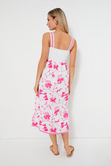 Exclusive Tropical Flower Pink Agate Dress
