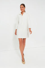 White Stretch Crepe Avery Dress