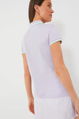Purple Short Sleeve Tour Pique Val Polo