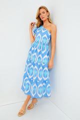 Exclusive Blue Odisha One Shoulder Maxi Dress