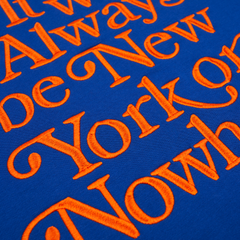 New York or Nowhere x New York Mets Light Royal Motto Hoodie