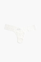 Marshmallow Signature Lace Low Rise Thong
