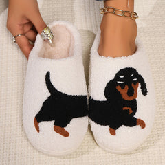Custom-made fleece-lined warm cotton slippers