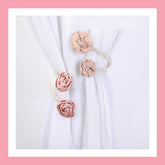 Flower curtain tie twist tie