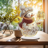 Diamond painted Christmas snowman ornaments 5D