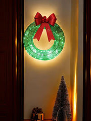 Christmas Wreath Metal Glow Bow