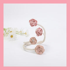 Flower curtain tie twist tie
