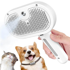Pet comb spray to prevent flyaway hair