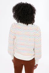 Rainbow Puff Sleeve Crewneck