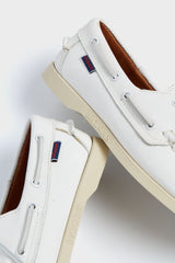 White Portland Patent Leather Docksides