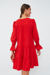 Red Crepe Kenzo Dress