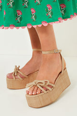 Natural Raffia Hudson Platform Sandals
