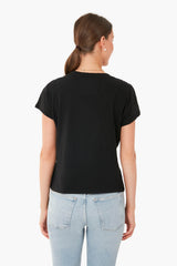Black Modern Slub Tee