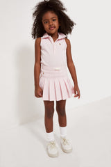Little Girls Pleated Mesh Skort