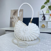 Hand-Crocheted Seashell Crossbody Bag