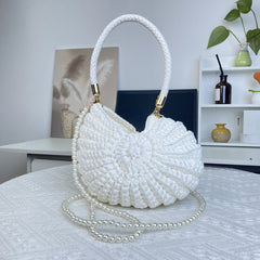 Hand-Crocheted Seashell Crossbody Bag