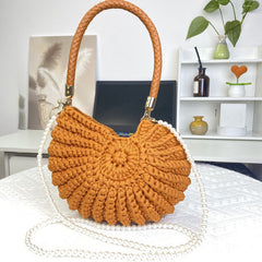 Hand-Crocheted Seashell Crossbody Bag