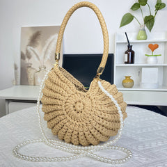 Hand-Crocheted Seashell Crossbody Bag