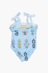 Blue Belle Field Floral Hero Suit