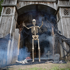2024 NEW 8' Towering Skeleton with Projection Eyes