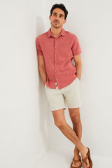 Rust Short Sleeve Stretch Selvage Shirt