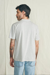 Shell Flint Stripe Short Sleeve Sunwashed Henley