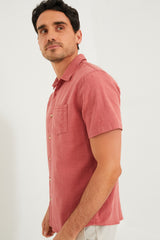Rust Short Sleeve Stretch Selvage Shirt